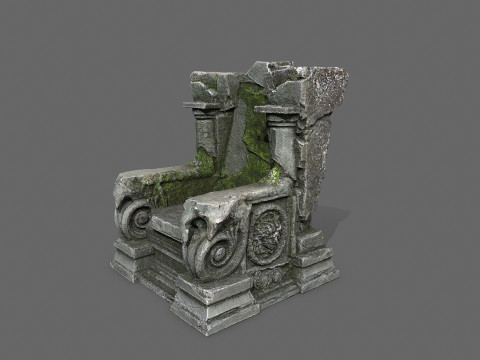 Old throne 3D 模型
