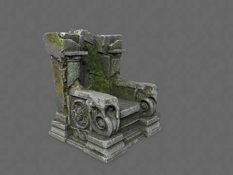 Old throne 3D Model