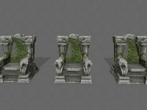 Old throne 3D Model