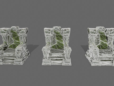 Old throne 3D 模型