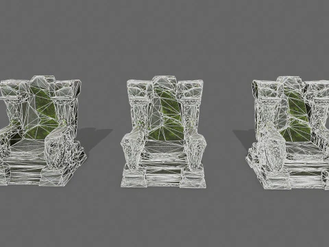 Old throne 3D Model