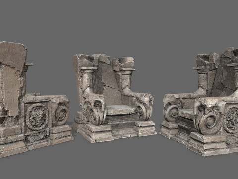 Old throne Model 3D