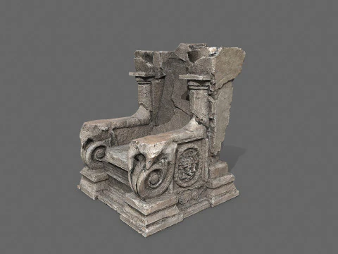 Old throne 3D Model