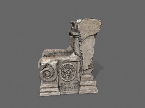 Old throne Model 3D