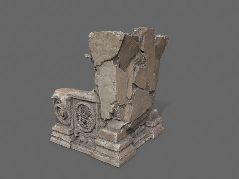 Old throne Model 3D