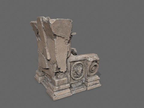 Old throne Model 3D