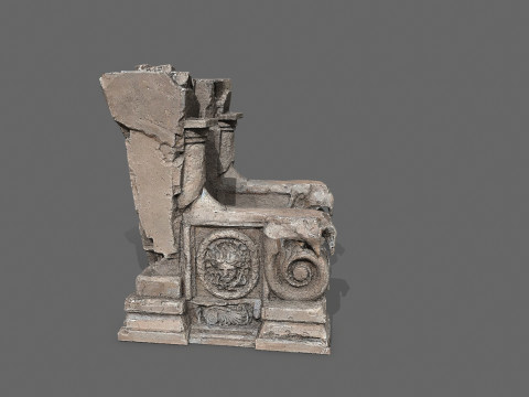 Old throne Model 3D