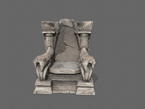 Old throne Model 3D