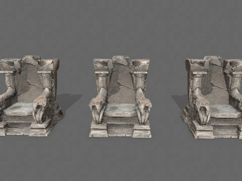 Old throne 3D Model
