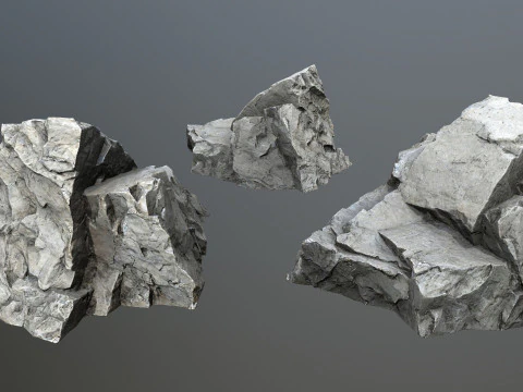 River Stones 3D Model