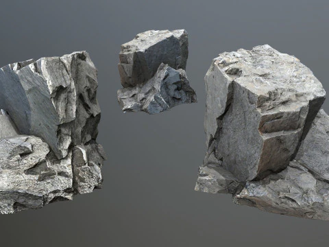 River Stones 3D Model