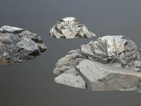 River Stones 3D Model