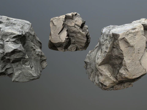 River Stones 3D Model