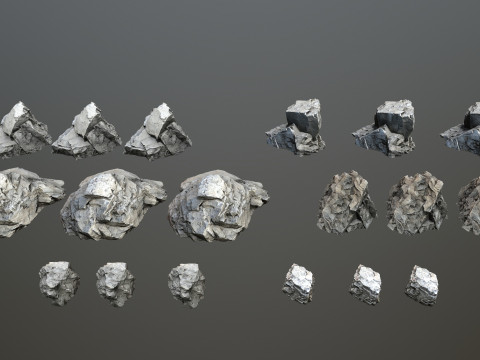 River Stones Model 3D