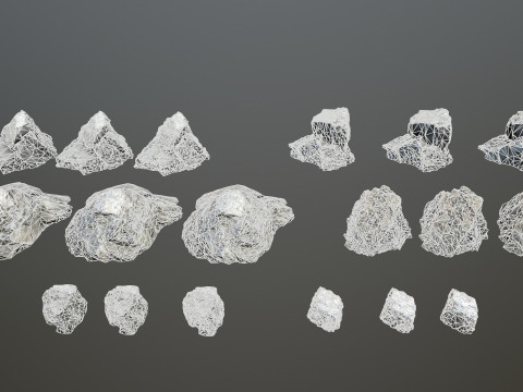 River Stones Model 3D