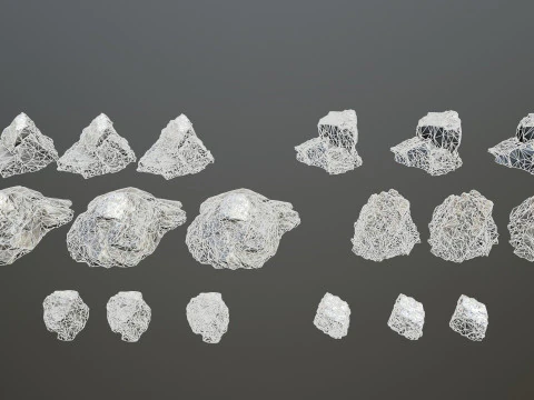 River Stones 3D Model