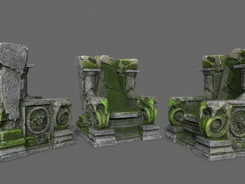 Old throne 3D Model