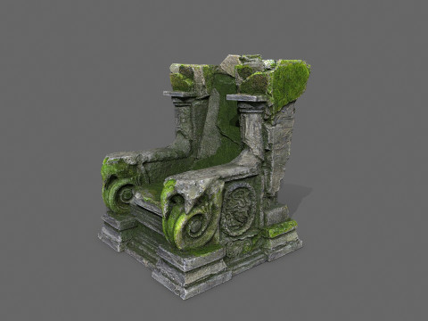 Old throne Modello 3D