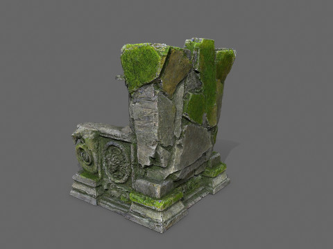 Old throne Modello 3D