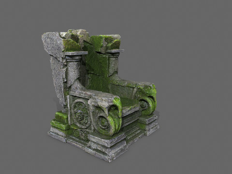 Old throne Modello 3D