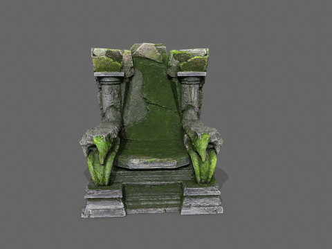 Old throne Modello 3D