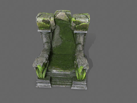 Old throne Modello 3D