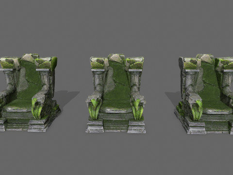 Old throne Modello 3D