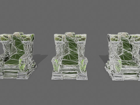 Old throne Modello 3D