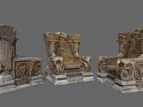 Old throne 3D Model