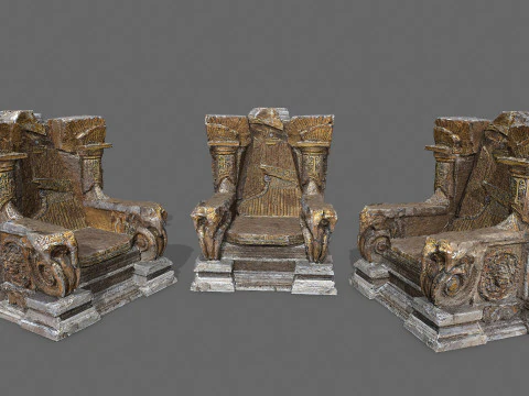 Old throne 3D Model