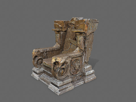 Old throne Model 3D