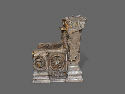 Old throne Model 3D