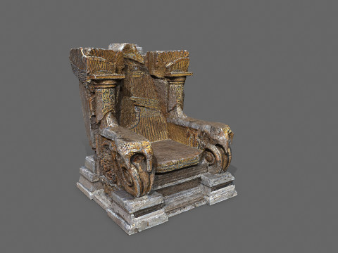 Old throne Model 3D