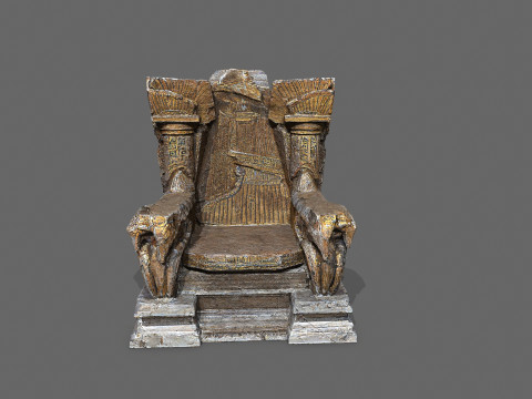 Old throne Model 3D