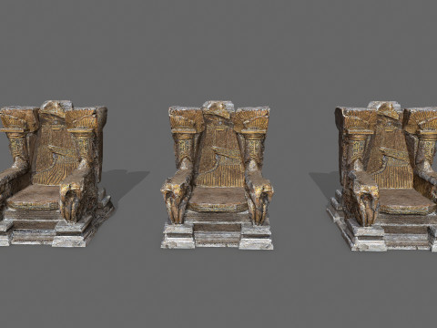 Old throne Model 3D