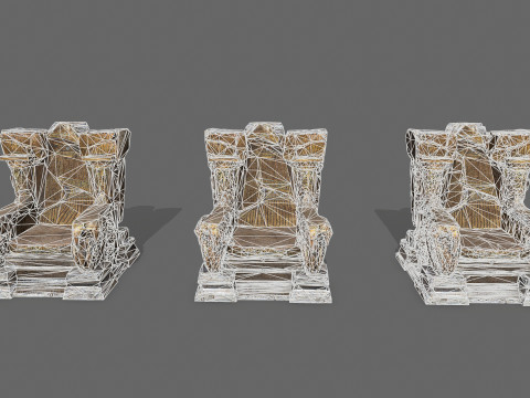 Old throne Model 3D