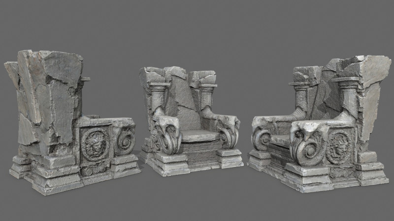 Old throne Modello 3D .c4d .max .obj .3ds .fbx .stl .blend 