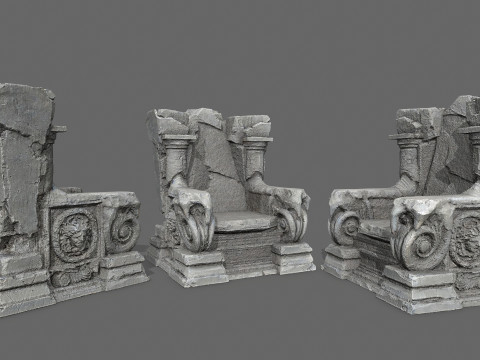 Old throne 3D Model