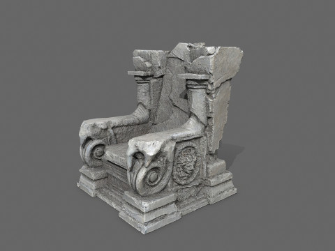 Old throne Modello 3D