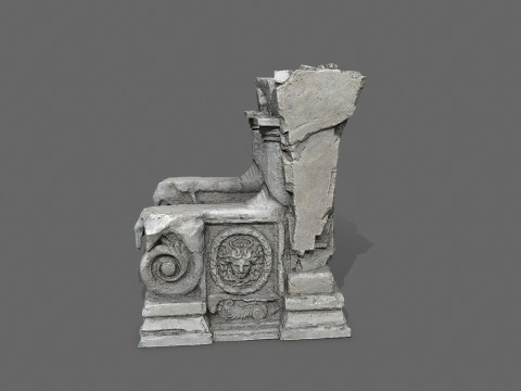 Old throne Modello 3D