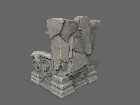 Old throne Modello 3D