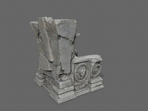 Old throne Modello 3D