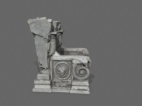Old throne Modello 3D