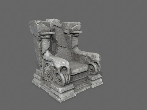 Old throne Modello 3D