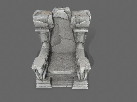 Old throne Modello 3D