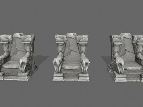 Old throne Modello 3D