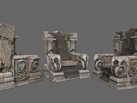 Old throne 3D Model