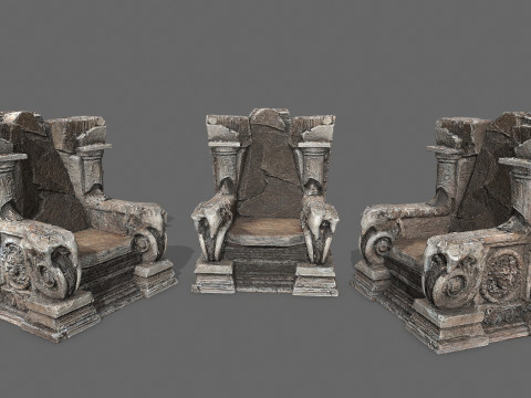 Old throne 3Dモデル