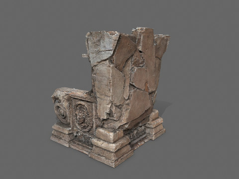 Old throne 3Dモデル