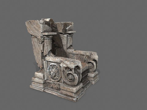 Old throne 3Dモデル
